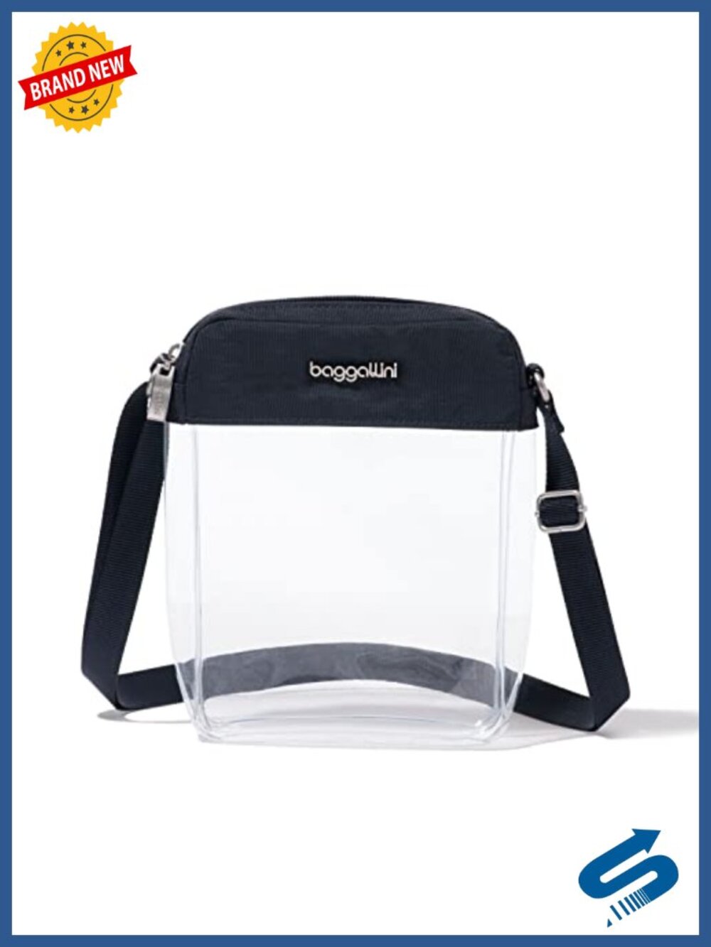 Clear PVC Crossbody Bag with Adjustable Strap
